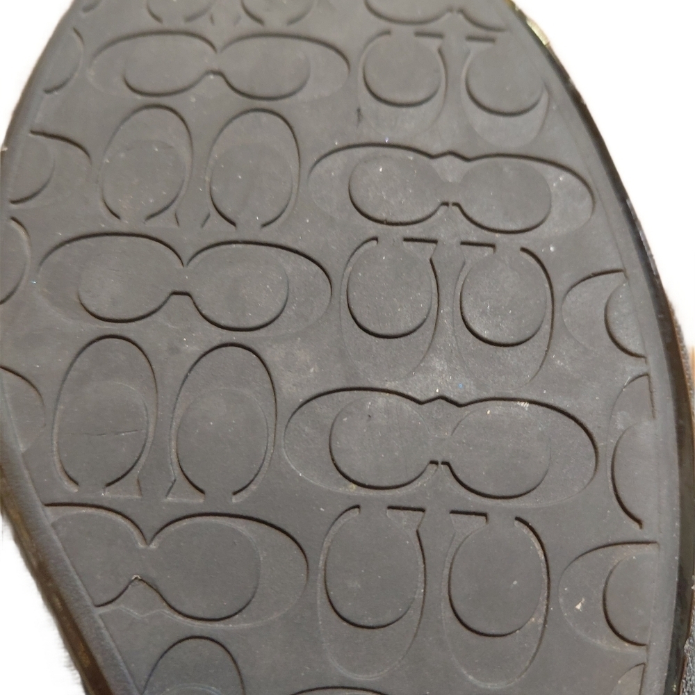 Coach Black Signature Jacquard Flower Jeweled Ballet Flat Size 9.5 - Picture 9 of 10